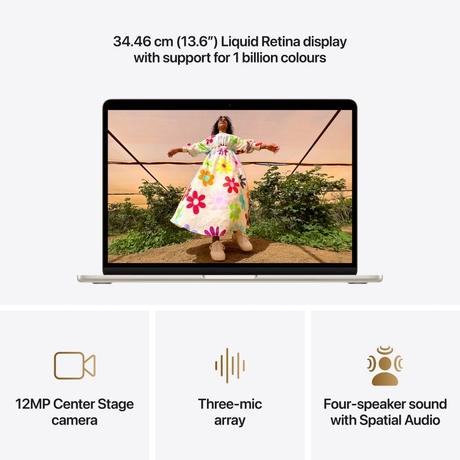 Apple MDHC4HN/A MacBook Air 13 (10-core Apple M5 Chip/16 GB/1 TB SSD/Mac OS/Liquid Retina), 34.46 cm (13.6 inch), Starlight-4
