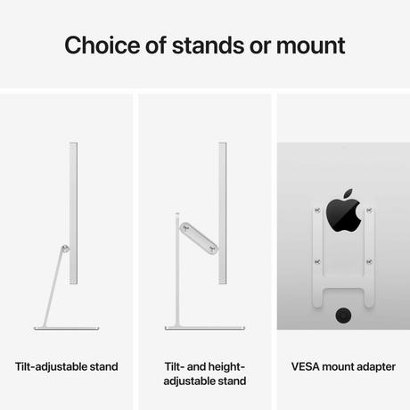 Apple Studio Display 68.29 cm (27 inch) with Nano-texture Glass, Tilt adjustable stand, MFF24HN/A, Glossy Matte-5