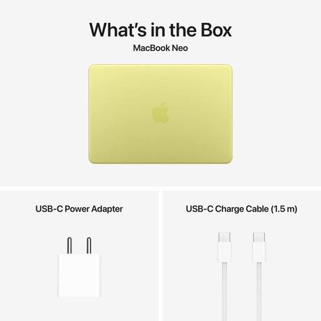 Apple MHFE4HN/A MacBook Neo (Apple A18 Pro Chip/8 GB/512 GB SSD/macOS/Liquid Retina), 33.02 cm (13 inch), Citrus-10