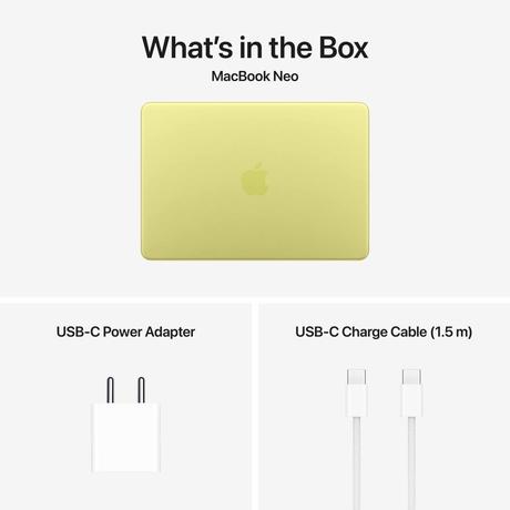 Apple MHFE4HN/A MacBook Neo (Apple A18 Pro Chip/8 GB/512 GB SSD/macOS/Liquid Retina), 33.02 cm (13 inch), Citrus-10