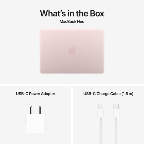 Apple MHFJ4HN/A MacBook Neo (Apple A18 Pro Chip/8 GB/512 GB SSD/macOS/Liquid Retina), 33.02 cm (13 inch), Blush-10