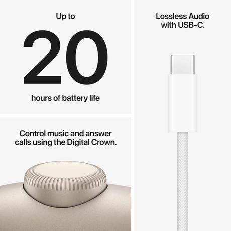 Apple AirpodsMax2 USB-C Bluetooth Headphone, Starlight-7