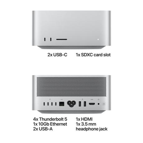 Apple MHL64HN/A Mac Studio (Apple M5 Max Chip 18 CPU,32 GPU/36 GB/512 GB SSD/Mac OS Tahoe), Silver-3