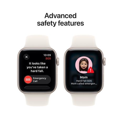Apple Watch SE 3 GPS 44 mm Starlight Aluminium Case with Sand Sport Band - S/M-6