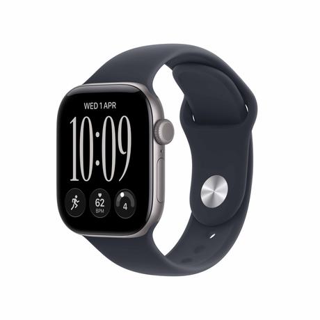 Apple Watch Series 12 42 mm GPS Space Grey Aluminium Case with Navy Blue Sport Band - M/L-0