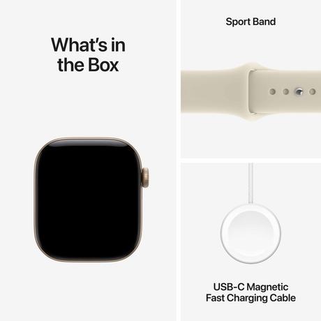 Apple Watch Series 12 42 mm GPS Light Gold Aluminium Case with Sand Sport Band - M/L-8