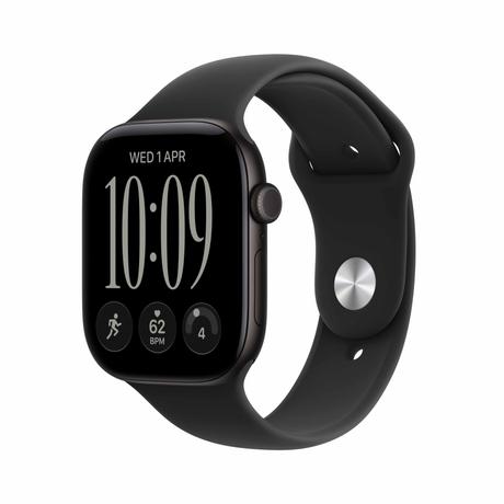 Apple Watch Series 12 GPS 46 mm Black Aluminium Case with Black Sport Band - S/M-0