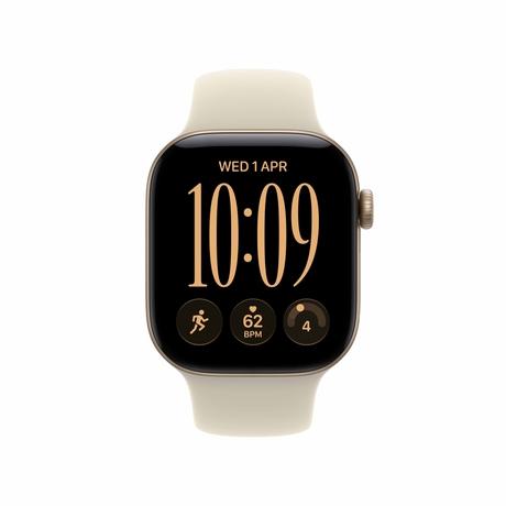 Apple Watch Series 12 42 mm GPS + Cellular Light Gold Aluminium Case with Sand Sport Band - S/M-2