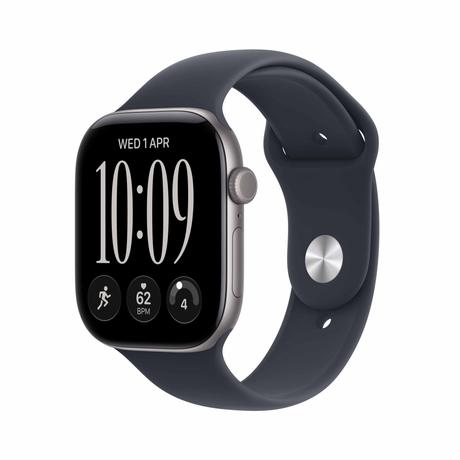 Apple Watch Series 12 GPS + Cellular 46 mm Space Grey Aluminium Case with Navy Blue Sport Band - S/M-0