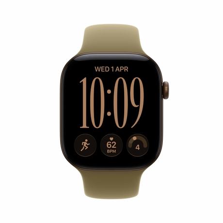 Apple Watch Series 12 GPS + Cellular 46 mm Dark Bronze Aluminium Case with Olive Sport Band - S/M-2