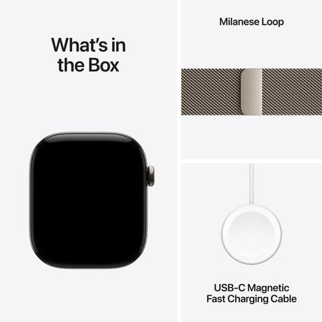 Apple Watch Series 12 GPS + Cellular 46 mm Natural Titanium Case with Natural Milanese Loop - M/L-8