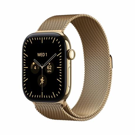 Apple Watch Series 12 GPS + Cellular 46 mm Radiant Gold Titanium Case with Radiant Gold Milanese Loop - M/L-0