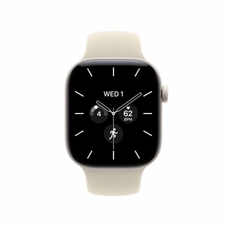 Apple Watch Series 12 42 mm GPS + Cellular Pearl White Ceramic Case with Sand Sport Band - S/M-2