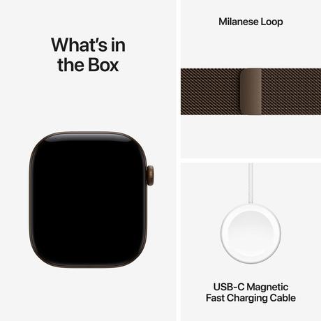 Apple Watch Series 12 GPS 46 mm Dark Bronze Aluminium Case with Dark Bronze Milanese Loop - M/L-8