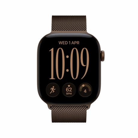 Apple Watch Series 12 GPS + Cellular 46 mm Dark Bronze Aluminium Case with Dark Bronze Milanese Loop - S/M-2