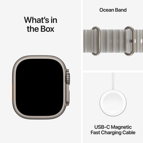Apple Watch Ultra 4 GPS + Cellular 49 mm Natural Titanium Case Translucent Grey Ocean Band-7