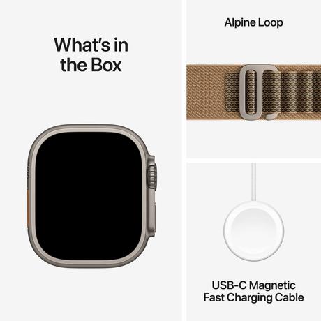 Apple Watch Ultra 4 GPS + Cellular 49 mm Natural Titanium Case Desert Alpine Loop - Medium-7