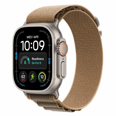 Apple Watch Ultra 4 GPS + Cellular 49 mm Natural Titanium Case Desert Alpine Loop - Large-0