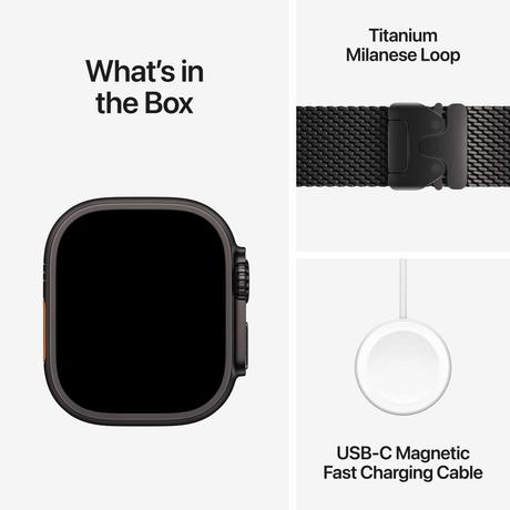 Apple Watch Ultra 4 GPS + Cellular 49 mm Black Titanium Case with Black Titanium Milanese Loop - Large-7
