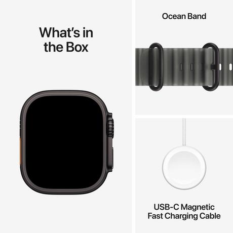 Apple Watch Ultra 4 GPS + Cellular 49 mm Black Titanium Case with Translucent Black Ocean Band-7