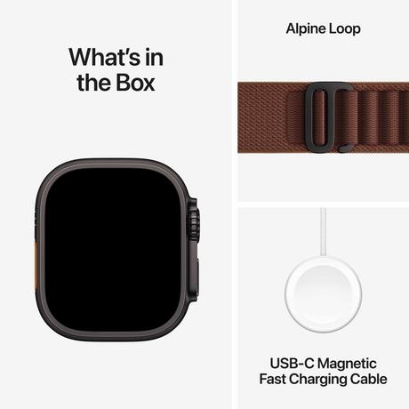 Apple Watch Ultra 4 GPS + Cellular 49 mm Black Titanium Case with Burgundy Alpine Loop - Small-7