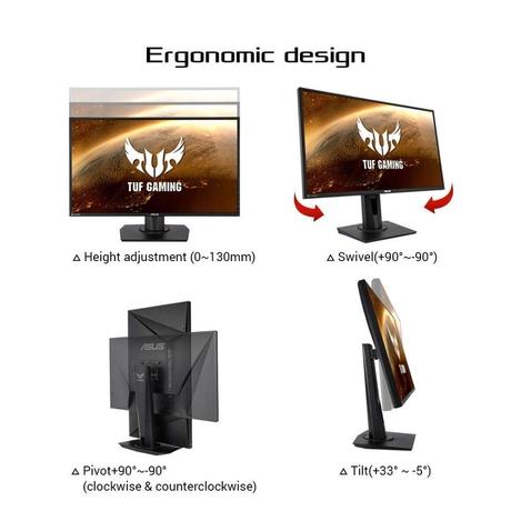 Asus VG279QM 68.58 cm (27 inch) with IPS Panel Technology, 1920 x 1080 Resolution, Built-in speaker, Refresh Rate 280 Hz, Response Time 1 ms, Display Port , Black Monitor-7