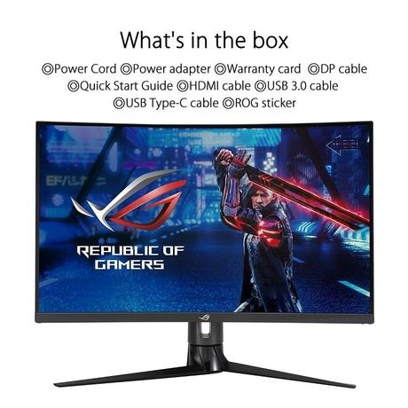 Asus XG32VC 80.01 cm (31.5 inch) with VA Panel Technology, 2560 x 1440 Resolution, Refresh Rate 170Hz, Response Time 1 ms, Black Monitor-6