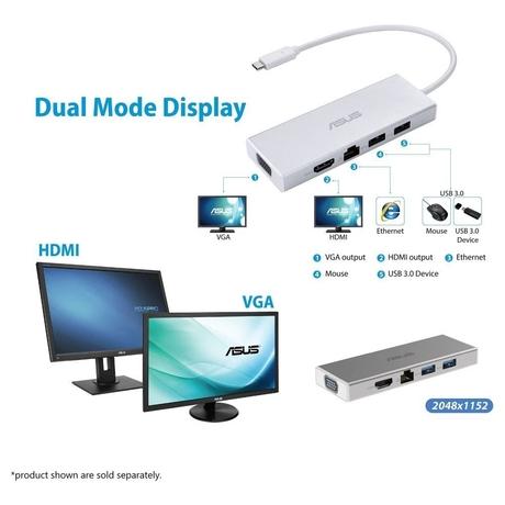 ASUS USB 3.0 Vers RJ45 Adaptateur Réseau USB-A 3.0 Dongle - 90XB05WN-MCA030
