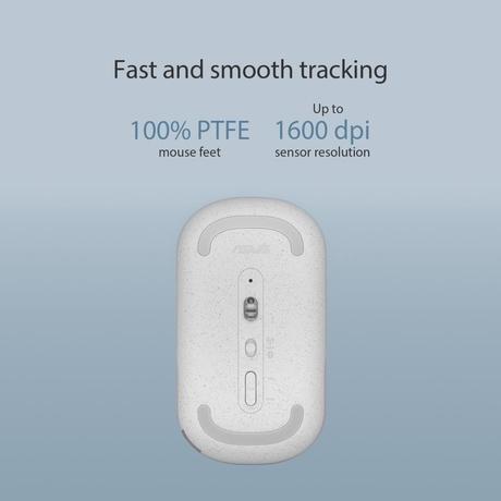Asus Marshmallow MD100 Wireless Mouse, Lilac Mist Purple, (Brave Green cover also included)-5
