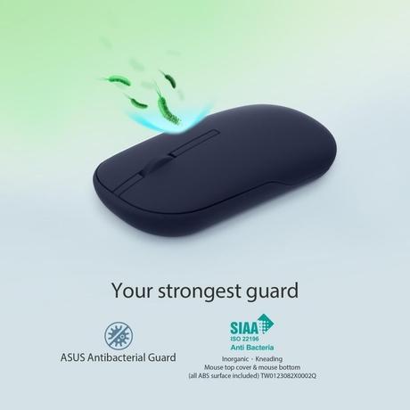 Asus Marshmallow MD100 Wireless Mouse, Quiet Blue, (Solar Blue cover also included)-4