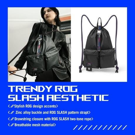 Asus BD3700 Rog Slash Premium Multi-Use Drawstring Bag, Black-3