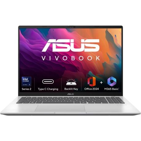 Asus VivoBook 16 X1607CA-MB142WS Thin & Light Laptop (Intel Core Ultra 5 Processor 225H/16 GB/512 GB SSD/Intel Graphics/Windows 11 Home/MSOffice/WUXGA), 40.64 cm - 16 inch, Cool Silver-25