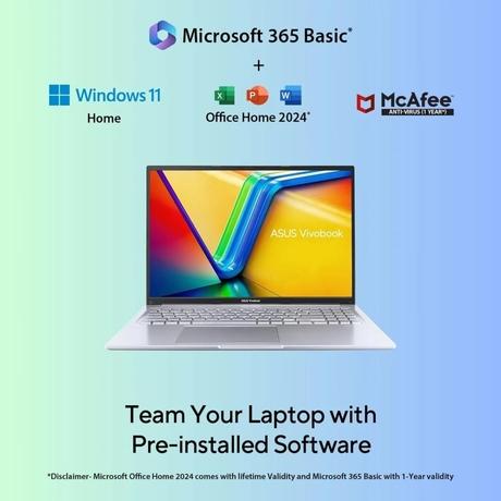 Asus Vivobook 16 X1605VA-MB1627WS Standard Laptop (Intel Core i5-13420H/16 GB/512 GB SSD/Intel UHD Graphics/Windows 11/MSOffice/WUXGA), 40.64 cm - 16 inch, Cool Silver-3