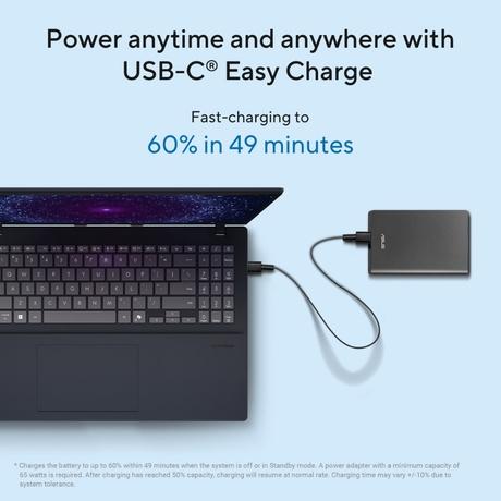 Asus VivoBook 16 X1607QA-MB049WS Standard Laptop (Snapdragon X X1-26-100/16 GB/512 GB SSD/Qualcomm Adreno GPU/Windows 11/MSOffice/WUXGA), 40.64 cm - 16 inch, Quiet Blue-8