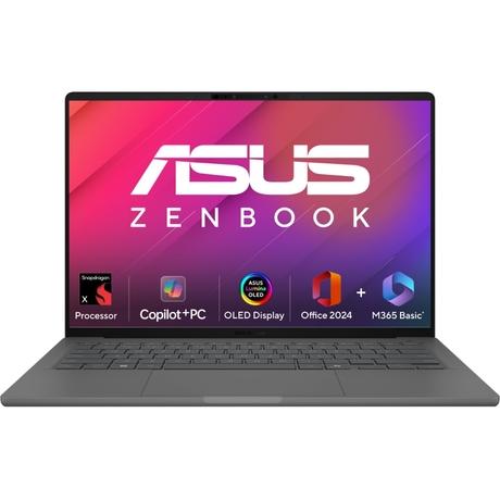 Asus ZenBook A14 UX3407QA-QD259WS Standard Laptop (Snapdragon X X1-26-100/16 GB/512 GB SSD/Qualcomm Adreno GPU/Windows 11/MSOffice/WUXGA), 35.56 cm - 14 inch, Iceland Gray-2