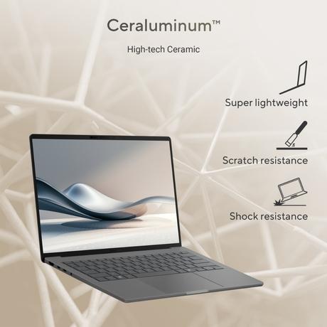 Asus ZenBook A14 UX3407QA-QD259WS Standard Laptop (Snapdragon X X1-26-100/16 GB/512 GB SSD/Qualcomm Adreno GPU/Windows 11/MSOffice/WUXGA), 35.56 cm - 14 inch, Iceland Gray-5