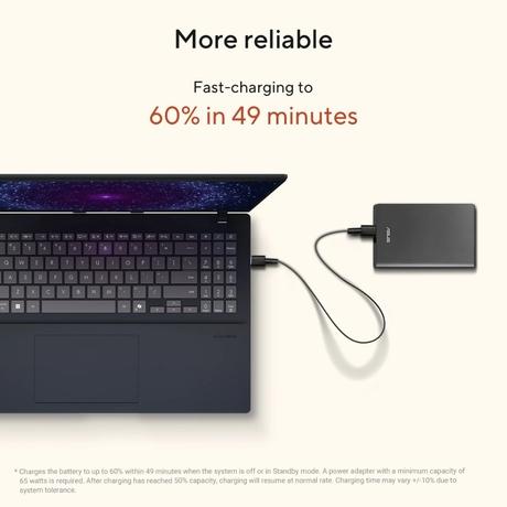 Asus Vivobook 16 M1607KA-MB109WS Standard Laptop (AMD Ryzen AI 7 350 Processor/16 GB/512 GB SSD/AMD Radeon Graphics/Windows 11 Home/Copilot + PC with Office 2024 + M365/WUXGA), 40.64 cm - 16 inch, Quiet Blue-6
