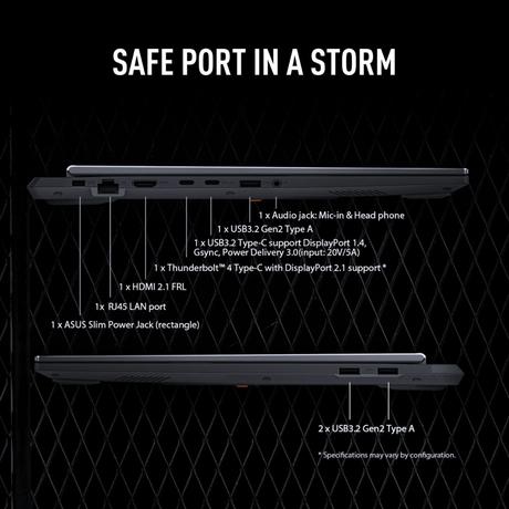 Asus TUF Gaming F16 FX688JPR-QT043WS Gaming Laptop (Intel Core i7 14650HX/32 GB/1 TB SSD/8 GB-NVIDIA GeForce RTX 5070 GPU/Windows 11 Home/Microsoft Office Home 2024/WQXGA), 40.64 cm - 16 inch, Jaeger Gray-9