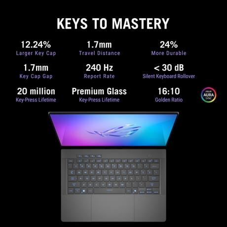 Asus ROG Zephyrus G14 GA403UM-QS007WS Gaming Laptop (AMD Ryzen 9 270/16 GB/1 TB SSD/8 GB-NVIDIA GeForce RTX 5060 GPU /Windows 11 Home/Microsoft Office Home 2024/OLED), 35.81 cm - 14 inch, Eclipse Gray-8