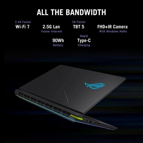 Asus ROG Strix G16 G615LM-S5128WS Gaming Laptop (Intel Core Ultra 9 275HX/16 GB/1 TB SSD/8 GB-NVIDIA GeForce RTX 5060 GPU/Windows 11 Home/Microsoft Office Home 2024/WQXGA), 40.64 cm - 16 inch, Eclipse Gray-6