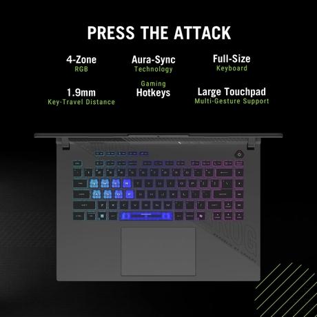 Asus ROG Strix G16 G614PH-RV033WS Gaming Laptop (AMD Ryzen 9 8940HX/16 GB/1 TB SSD/8 GB-NVIDIA GeForce/Windows 11 Home/MsOffice Home 2024/WUXGA), 40.64 cm - 16 inch, Eclipse Gray-7