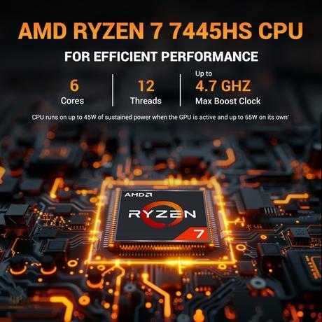 Asus TUF F16 FA607NUG-RL189WS Gaming Laptop (AMD Ryzen 7 7445HS/16 GB/1 TB SSD/6 GB-NVIDIA GeForce/Windows 11 Home/Microsoft Office Home 2024 + Microsoft 365 Basic/WUXGA), 40.64 cm - 16 inch, Matte Gray-3