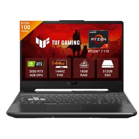 Asus TUF Gaming A15 FA506NCQ-HN007WS Gaming Laptop (AMD Ryzen 7 170 Processor/16 GB/512 GB SSD/Windows 11 Home/MSOffice Home 2024/Full HD), 39.6 cm - 15.6 inch, Graphite Black-0
