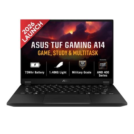 Asus TUF A14 FA401GM-RG038WS AI R9/AMD Ryzen AI 9 465 Processor 2.0 GHz/16 GB/512 GB SSD/5060/Microsoft Office Home 2024 + Microsoft 365 Basic (WQXGA)/35.6 cm (14 inch)/Jaeger Gray-0