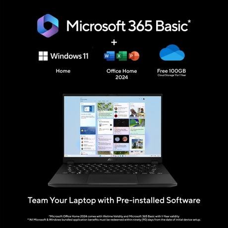 Asus TUF A14 FA401GM-RG038WS AI R9/AMD Ryzen AI 9 465 Processor 2.0 GHz/16 GB/512 GB SSD/5060/Microsoft Office Home 2024 + Microsoft 365 Basic (WQXGA)/35.6 cm (14 inch)/Jaeger Gray-10