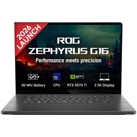 Asus ROG16 GU606AR-TB039WS U9P/Intel Core Ultra 9 Processor 386H 2.1 GHz/32 GB/2 TB SSD/5070/Microsoft Office Home 2024 + Microsoft 365 Basic (WQXGA, OLED)/40.64 cm (16 inch)/Eclipse Gray-0