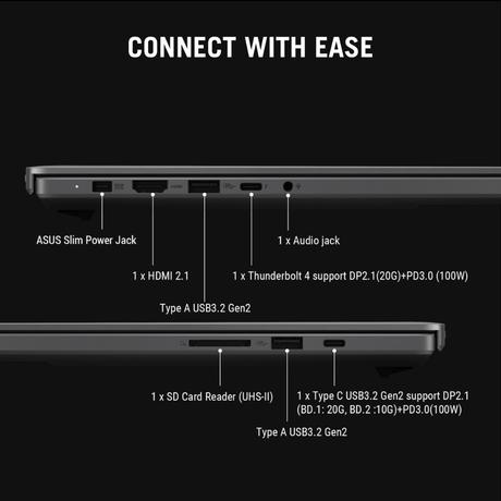 Asus ROG16 GU606AR-TB039WS U9P/Intel Core Ultra 9 Processor 386H 2.1 GHz/32 GB/2 TB SSD/5070/Microsoft Office Home 2024 + Microsoft 365 Basic (WQXGA, OLED)/40.64 cm (16 inch)/Eclipse Gray-6