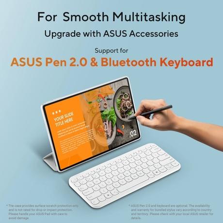 Asus Pad 30.98 cm (12.2 inch) Wi-Fi Tablet, 128 GB, 8 GB RAM, Pure White, T3201M5A-TL004DW-19