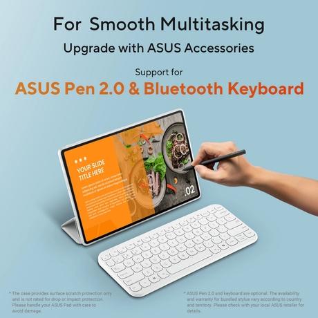 Asus Pad 30.98 cm (12.2 inch) Wi-Fi Tablet, 256 GB, 8 GB RAM, Pure White, T3201M5A-TL005DW-25
