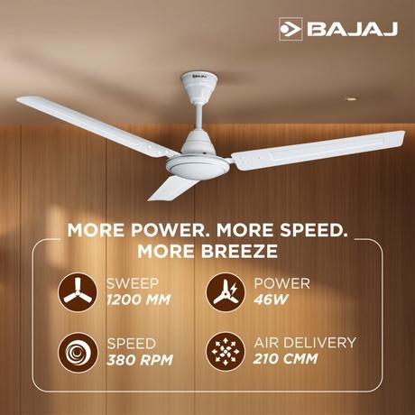 Bajaj Chetak Neo Bianco 120 cm (1200 mm) Ceiling Fan, White-1